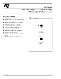 Datasheet M25P40 manufacturer STMicroelectronics